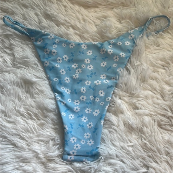 Ditsy Floral Blue Bikini Bottom - Picture 2 of 4